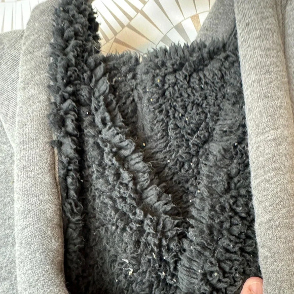 Hollister Men’s Sherpa Lined Gray‎ Fleece Full Zipper Sweatshirt Hooded Size Sm - Picture 5 of 6